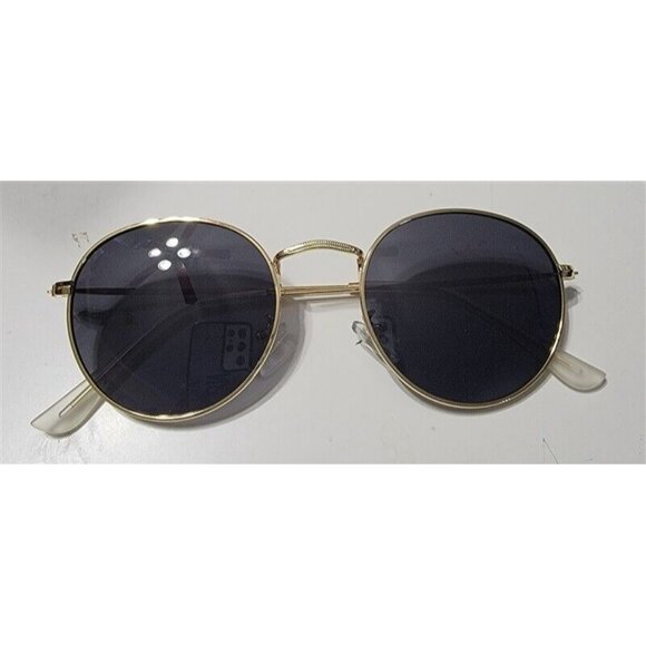 Sojos Round Circle John Lennon Polarized Sunglasses Gold Black Unisex 115241 - Picture 3 of 4